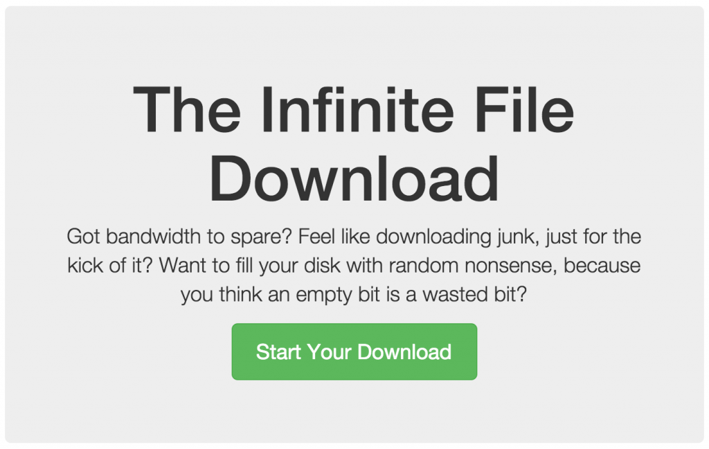 The Infinite File Download
