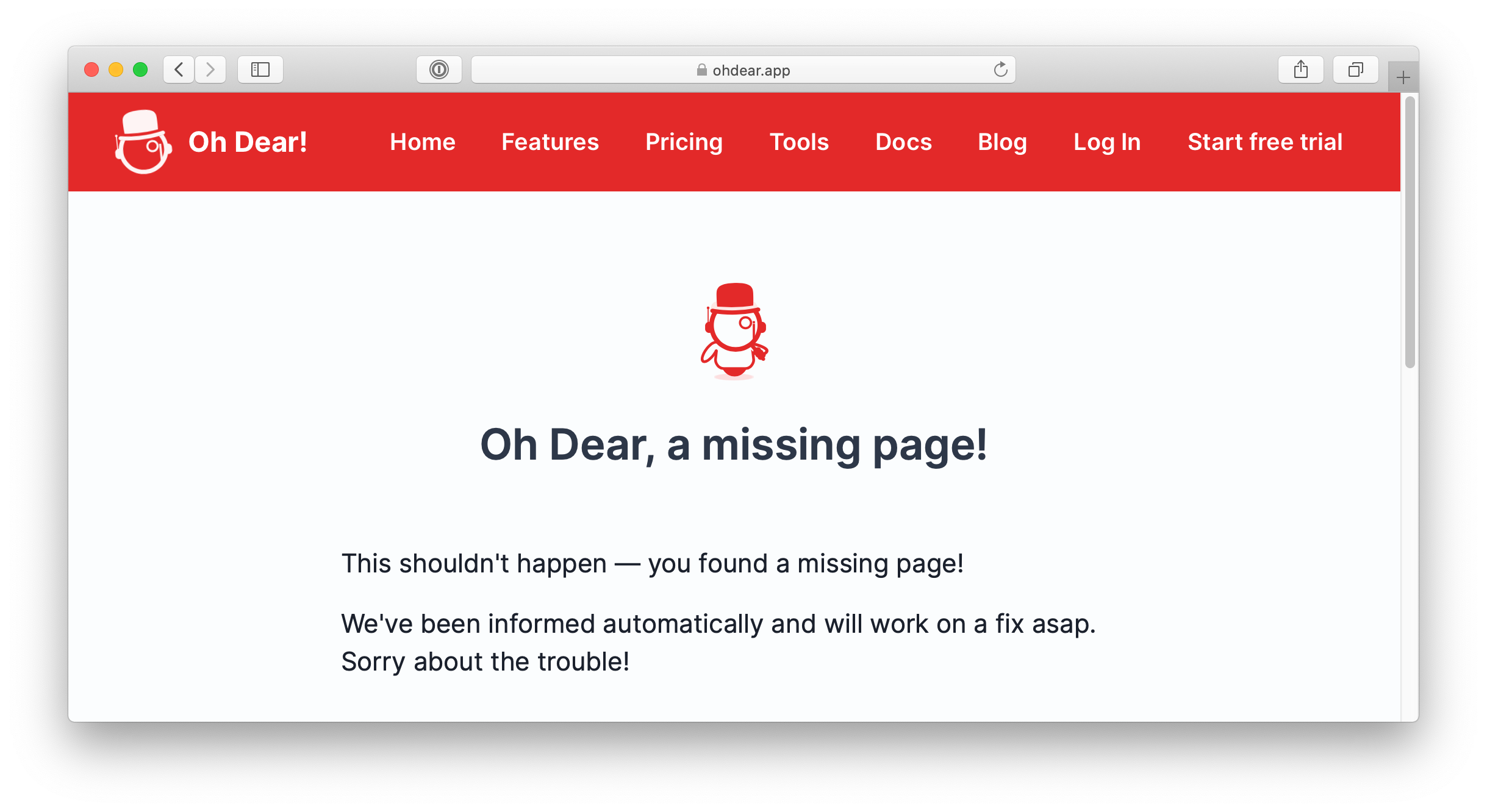 404 content spoofing error page