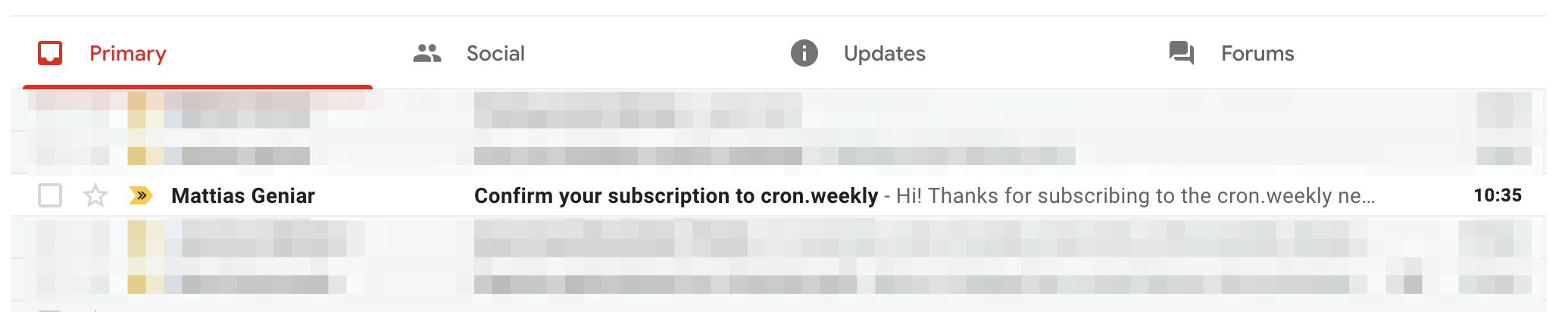 Verify your subscription to cron.weekly