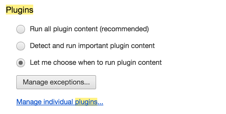 click to play plugins chrome